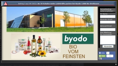 Programmsponsoring durch die Byodo GmbH - Bio vom Feinsten