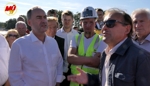 Bayerns Wirtschaftsminister Hubert Aiwanger besucht die Geothermie-Baustelle in Polling