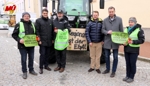 Protestaktion von Bauernverband und Land-schafft-Verbindung auf dem Mühldorfer Bauernmarkt